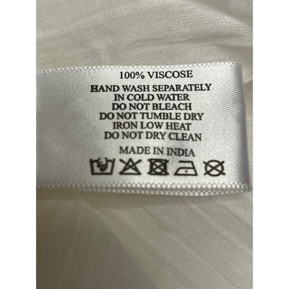 NEW! American & Beyond Ocean Tiered Maxi Dress White Viscose Sleeveless Large - Picture 9 of 9